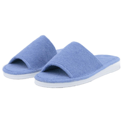 JOMIX Frottee Hausschuhe Damen Weiche Keilabsatz Pantoffeln Offen Bequeme Einfarbige Slipper Indoor