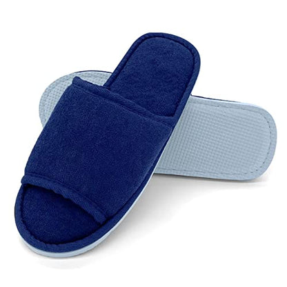 JOMIX Gäste Hausschuhe 2 Paar Gästehausschuhe Set Unisex Waschbare Frottierslipper Frottee Badeschuhe Reisen Hotel Pantoffeln Rustchfeste