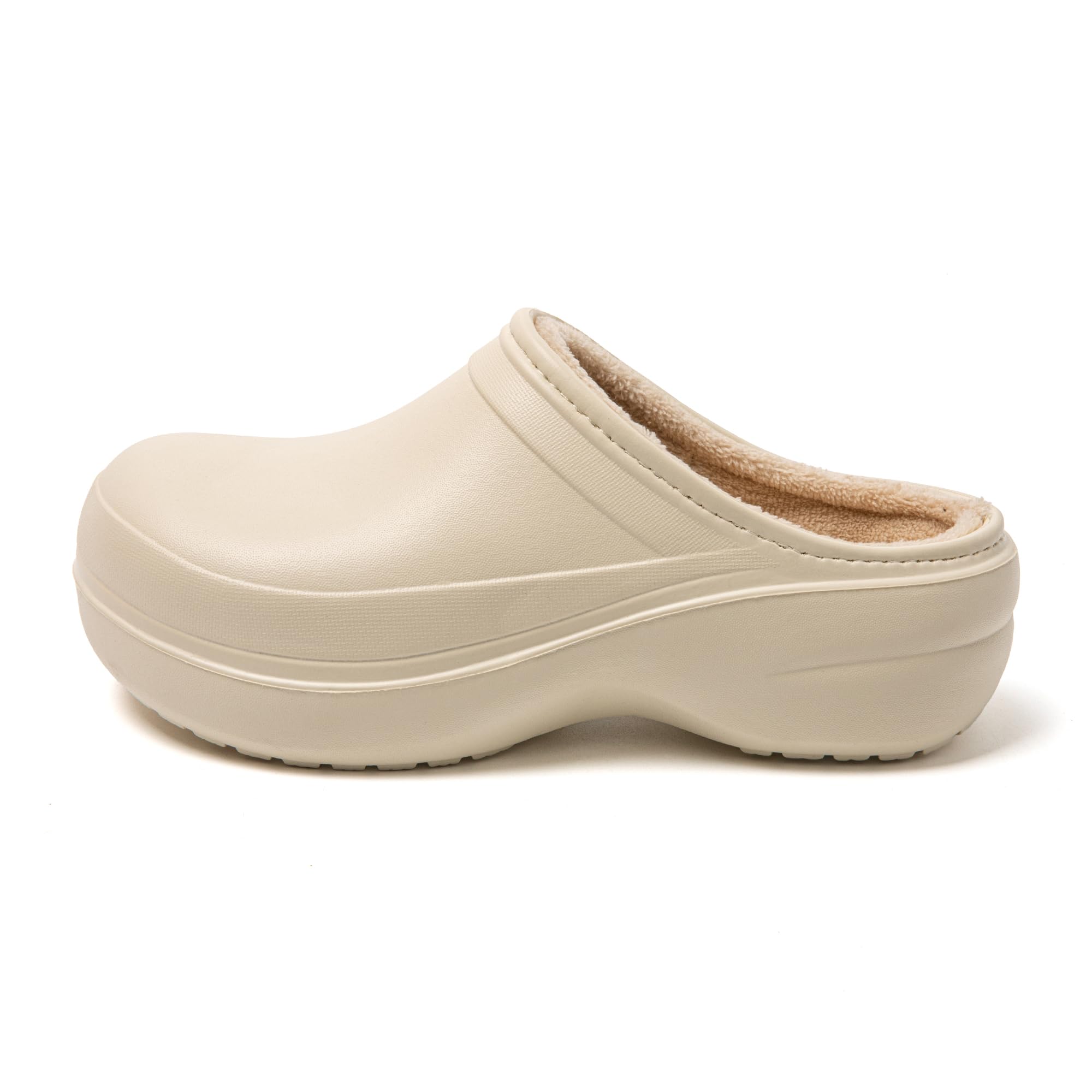 JOMIX Gefütterte Clogs Damen Hausschuhe Orthopädische Pantoletten Plüsch Pantoffeln Schlappen Winter Taumelschuhe Sandalen