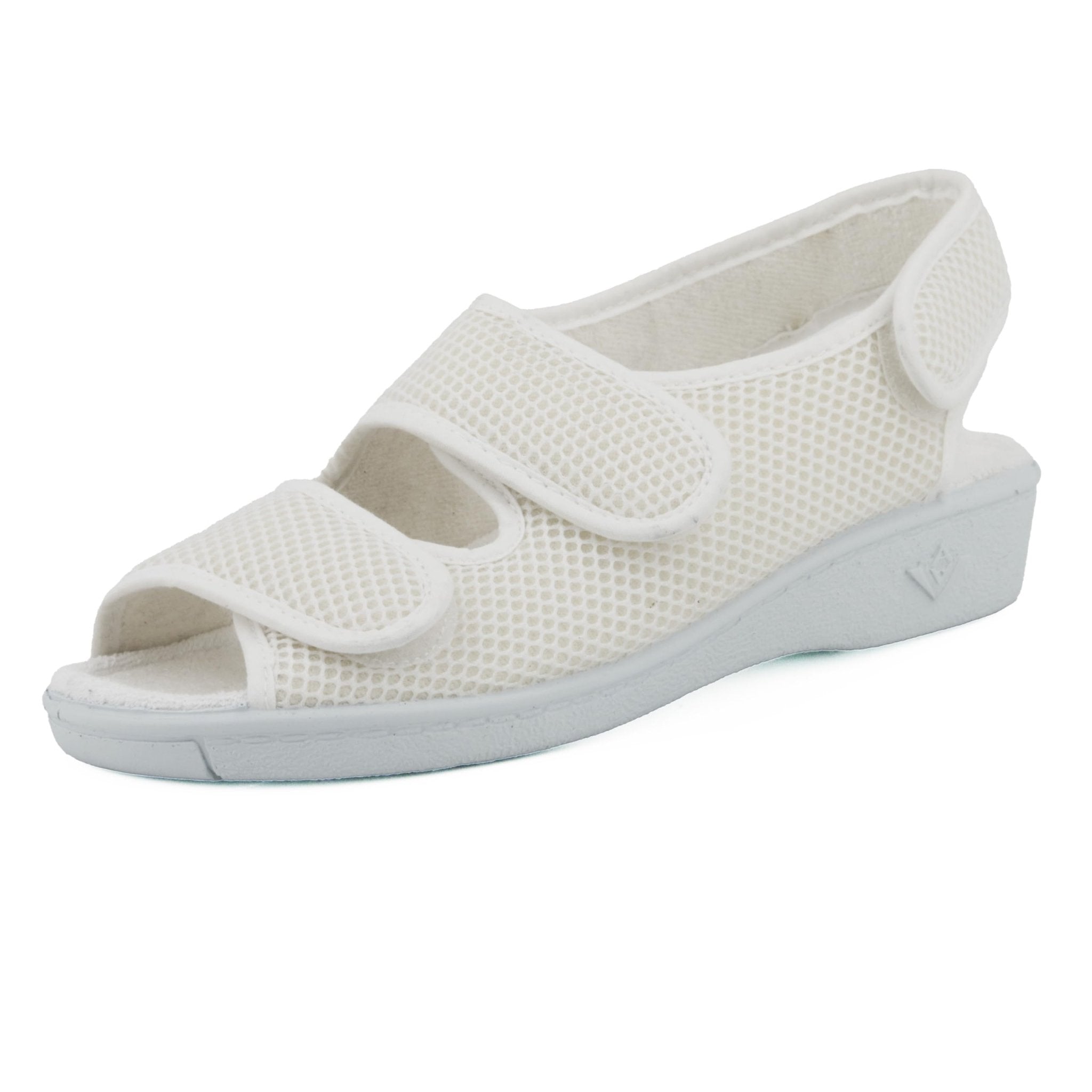 JOMIX Gesundheitsschuhe Damen Orthopädische Hauschuhe Diabetiker Schuhe Weiche Keilabsatz Hallux Valgus Schuhe mit Klettverschluss Sandalen Rutschfeste