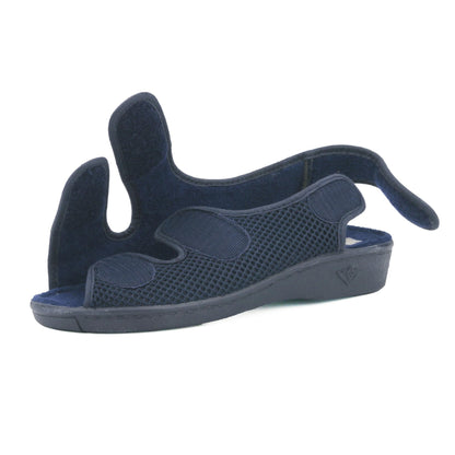 JOMIX Gesundheitsschuhe Damen Orthopädische Hauschuhe Diabetiker Schuhe Weiche Keilabsatz Hallux Valgus Schuhe mit Klettverschluss Sandalen Rutschfeste