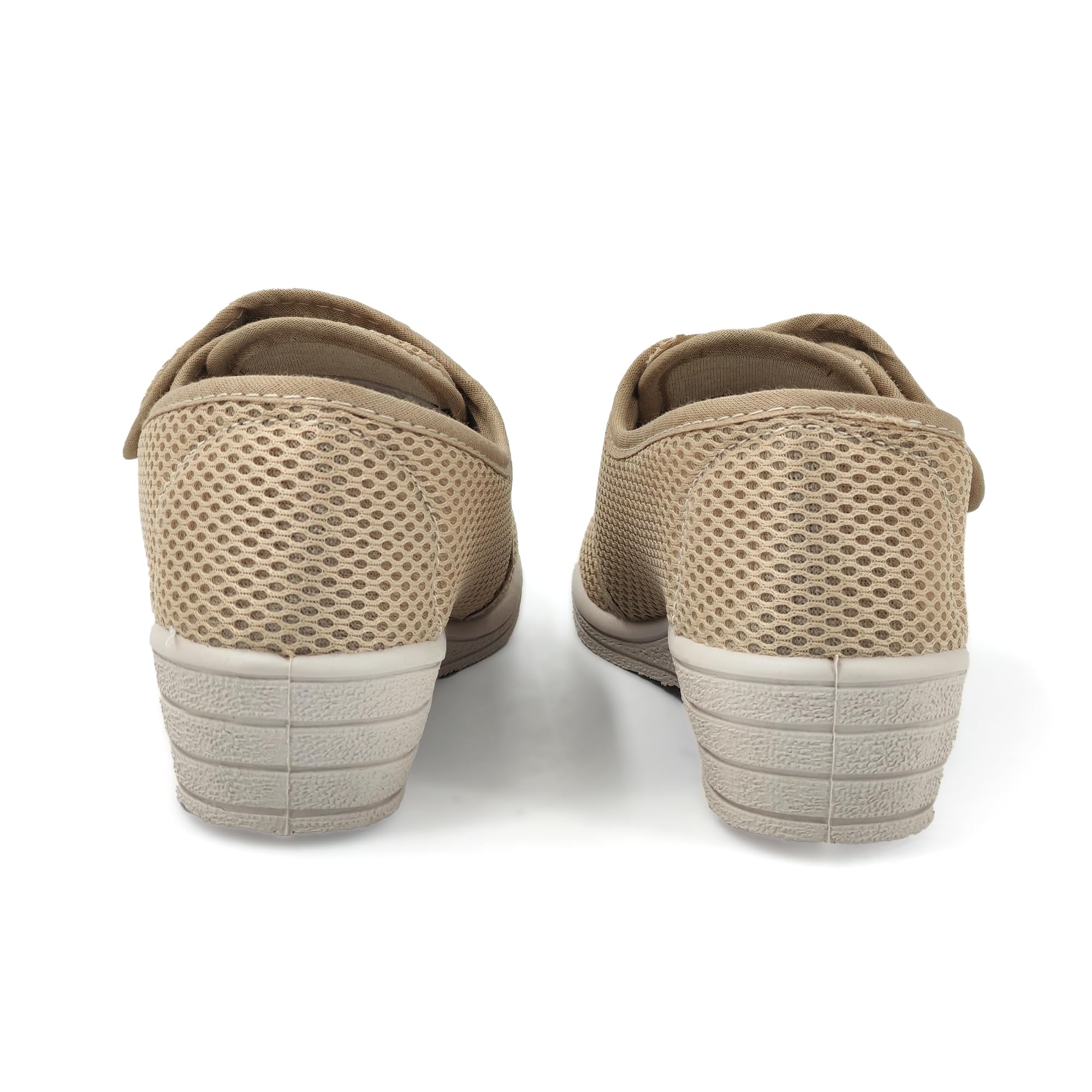 JOMIX Gesundheitsschuhe Damen Orthopädische Sandalen Sommer Weiche Keilabsatz Hallux Valgus Schuhe mit Klettverschluss Rutschfeste Hauschuhe