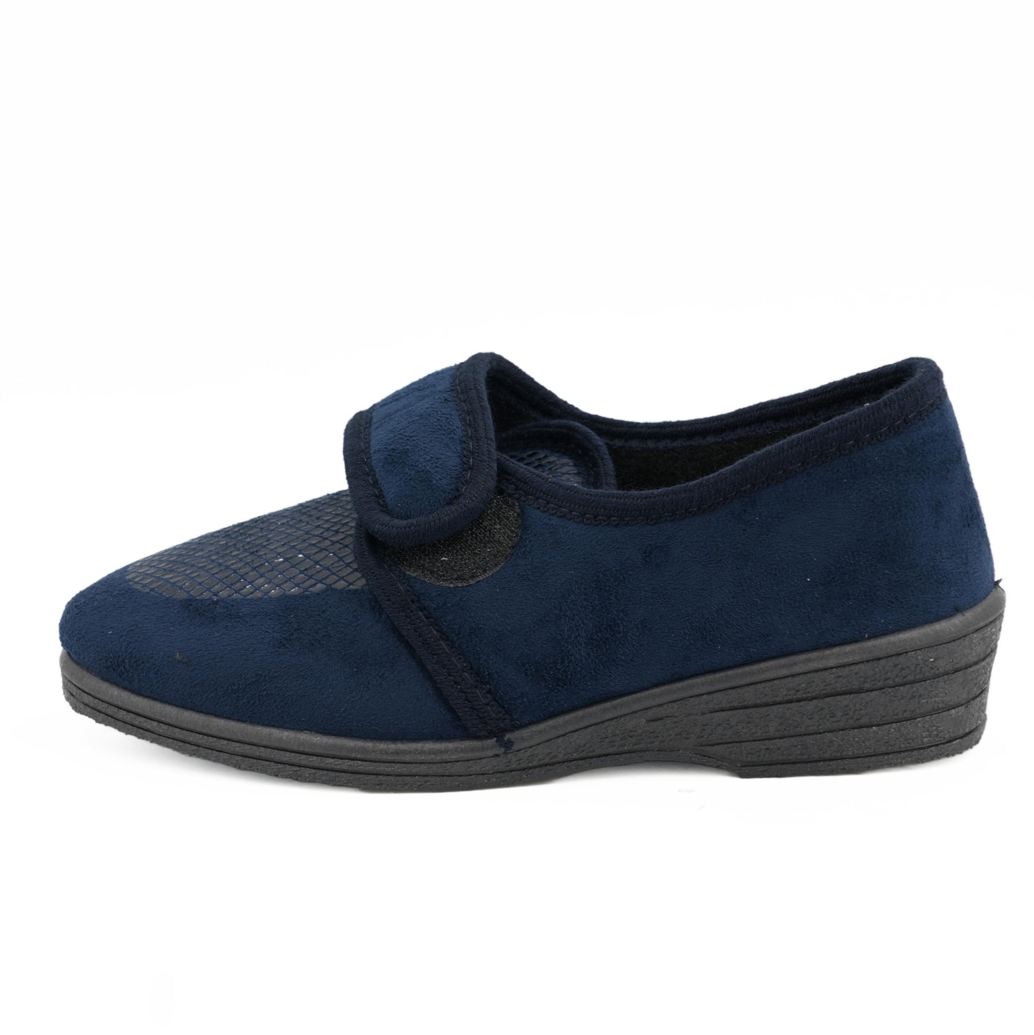 JOMIX Gesundheitsschuhe Damen Orthopädische Sandalen Weiche Keilabsatz Hallux Valgus Schuhe mit Klettverschluss Rutschfeste Hauschuhe