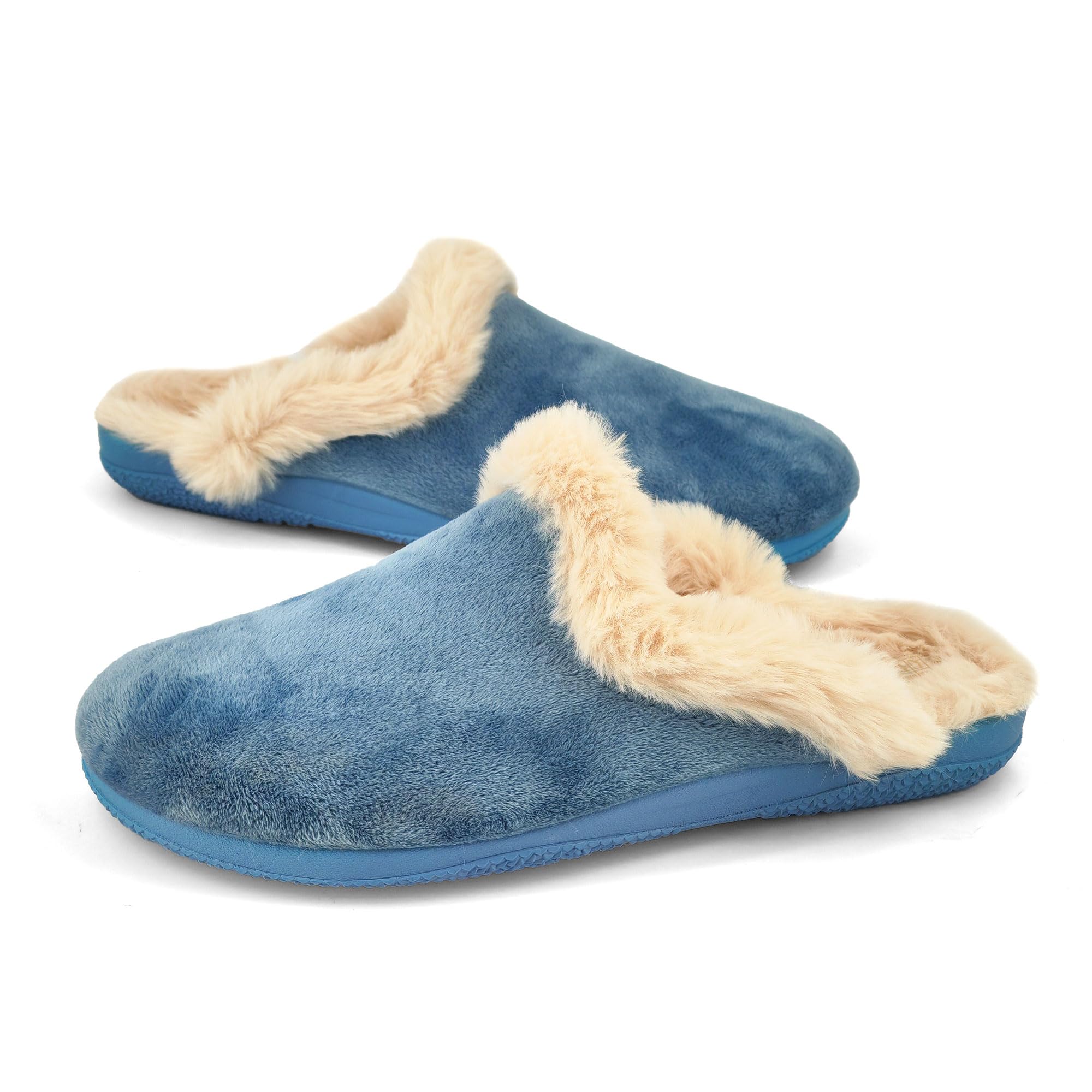 JOMIX Hausschuhe Damen Gefüttert Plüsch Clogs Winter Lammfell Pantoffeln Made in Spanien