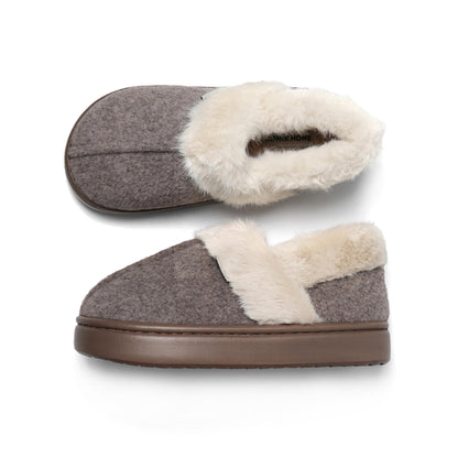 JOMIX Hausschuhe Damen Geschlossen Gefüttert Plüsch Puschen Winter Filz Pantoffeln