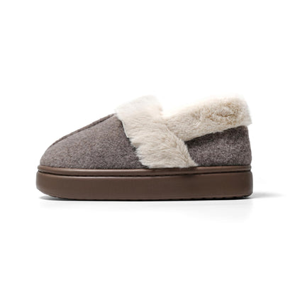 JOMIX Hausschuhe Damen Geschlossen Gefüttert Plüsch Puschen Winter Filz Pantoffeln