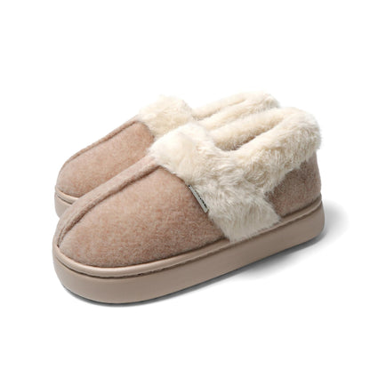 JOMIX Hausschuhe Damen Geschlossen Gefüttert Plüsch Puschen Winter Filz Pantoffeln