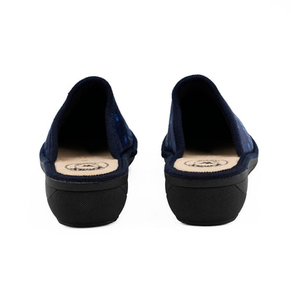 JOMIX Hausschuhe Damen Pantoletten mit Absatz Winter Bequeme Anatomische Pantoffeln Made in Italy