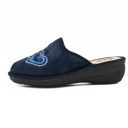 JOMIX Hausschuhe Damen Pantoletten mit Absatz Winter Bequeme Anatomische Pantoffeln Made in Italy