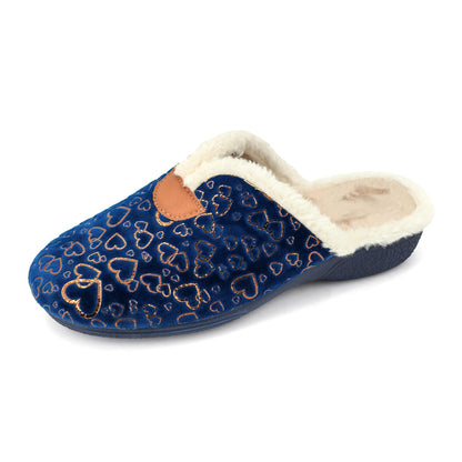 JOMIX Hausschuhe Damen Pantoletten mit Absatz Winter Bequeme Anatomische Pantoffeln Made in Spanien
