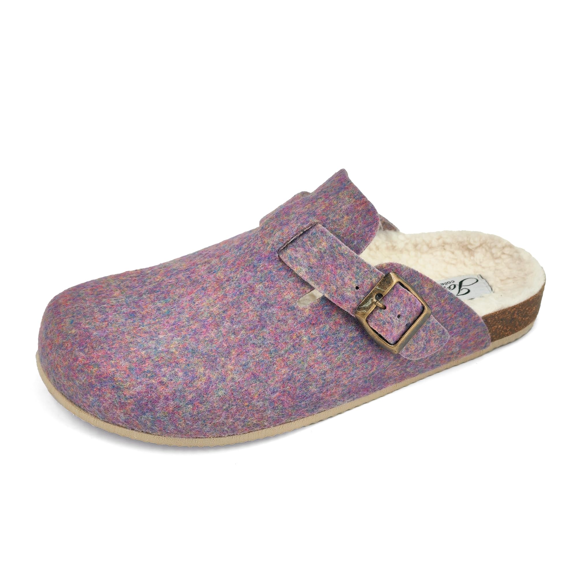 JOMIX Hausschuhe Damen Pantoletten Winter Bequeme Gefüttert Filzpantoffeln Made in Spanien