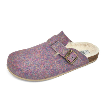 JOMIX Hausschuhe Damen Pantoletten Winter Bequeme Gefüttert Filzpantoffeln Made in Spanien
