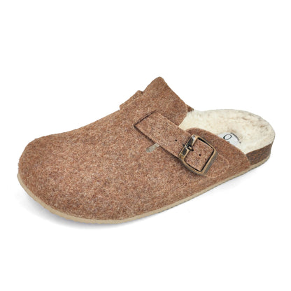 JOMIX Hausschuhe Damen Pantoletten Winter Bequeme Gefüttert Filzpantoffeln Made in Spanien