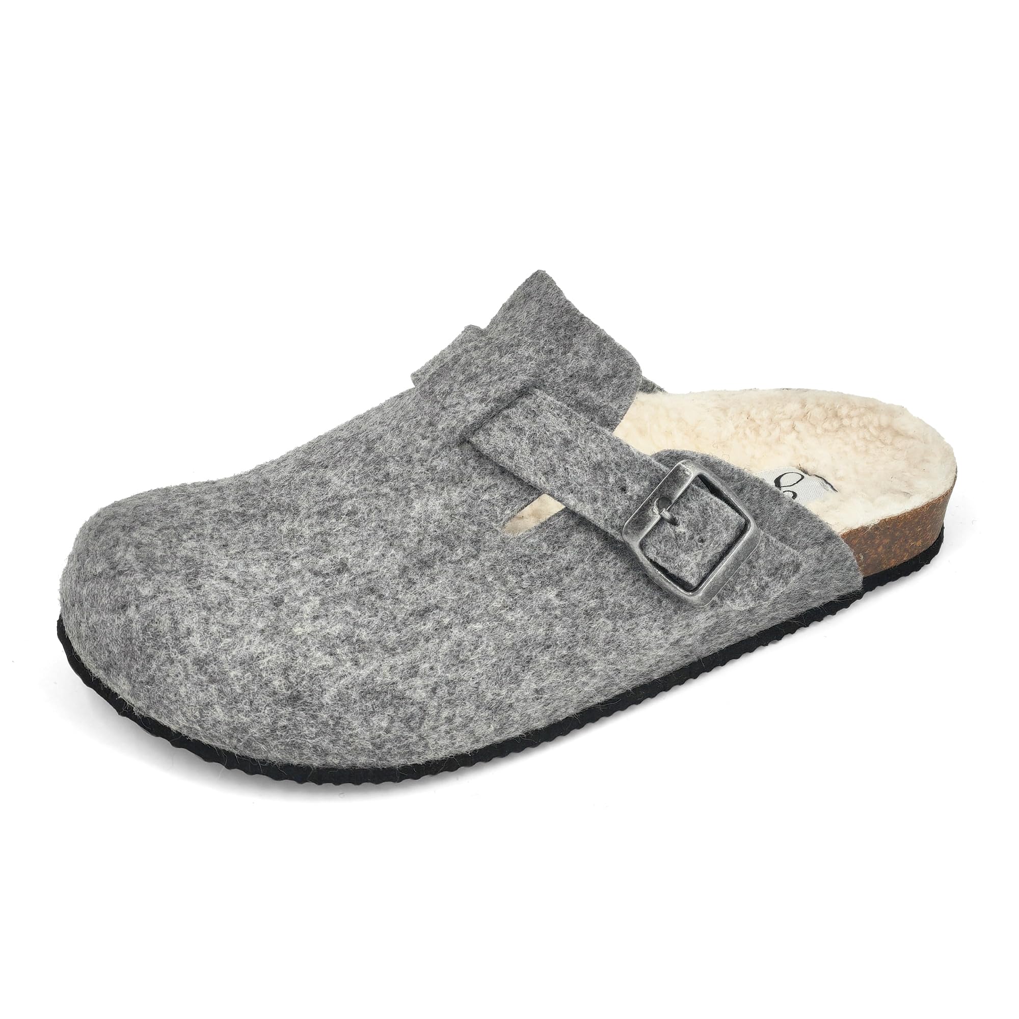 JOMIX Hausschuhe Damen Pantoletten Winter Bequeme Gefüttert Filzpantoffeln Made in Spanien