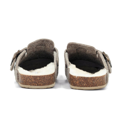 JOMIX Hausschuhe Damen Pantoletten Winter Bequeme Gefüttert Filzpantoffeln Made in Spanien