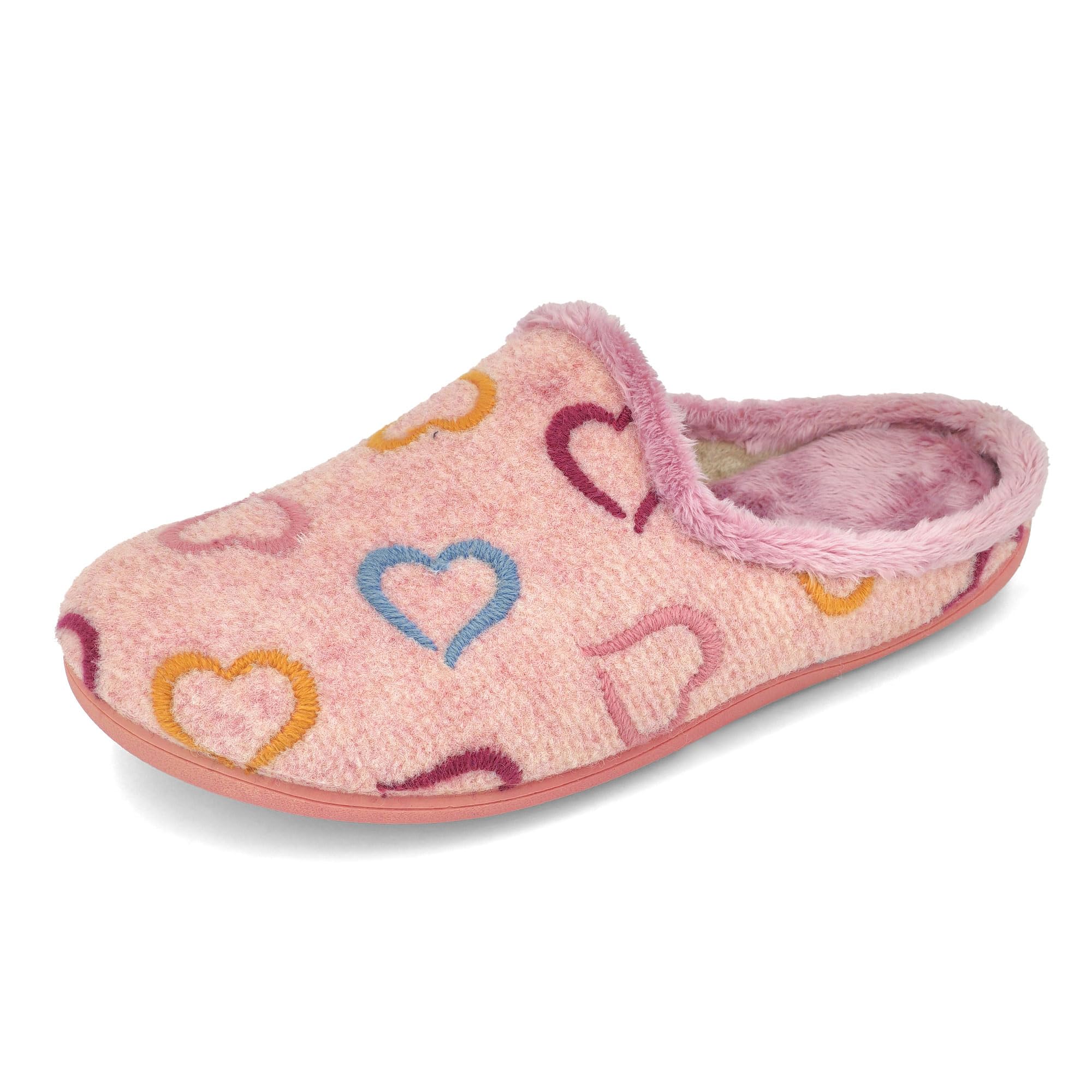 JOMIX Hausschuhe Damen Winter Gefütterte Pantoffeln Warme Plüsch Slippers Rutschfeste Puschen mit Fußbett