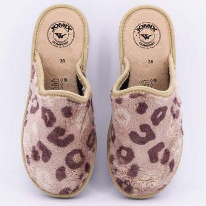 JOMIX Hausschuhe Damen Winter Pantoffeln Gefüttert Rutschfest Leicht Bequem Hüttenschuhe Weich Geschlossen mit Herzmuster Made in Italy