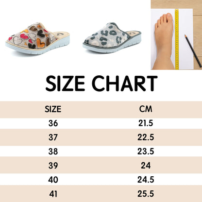 JOMIX Hausschuhe Damen Winter Pantoffeln Gefüttert Rutschfest Leicht Bequem Hüttenschuhe Weich Geschlossen mit Herzmuster Made in Italy