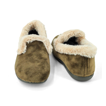 JOMIX Hausschuhe Damen Winter Pantoletten Bequeme Gefüttert Mokassins Warme Flauschig Plüsch Lammfell Puschen Made in Spanien