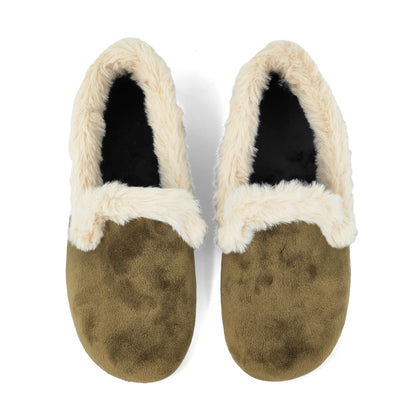 JOMIX Hausschuhe Damen Winter Pantoletten Bequeme Gefüttert Mokassins Warme Flauschig Plüsch Lammfell Puschen Made in Spanien