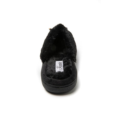 JOMIX Hausschuhe Damen Winter Pantoletten Gefütterte Pantoffeln Plüsch Rutschfeste Slippers mit Fußbett Warme Schlappen mit Schleifen