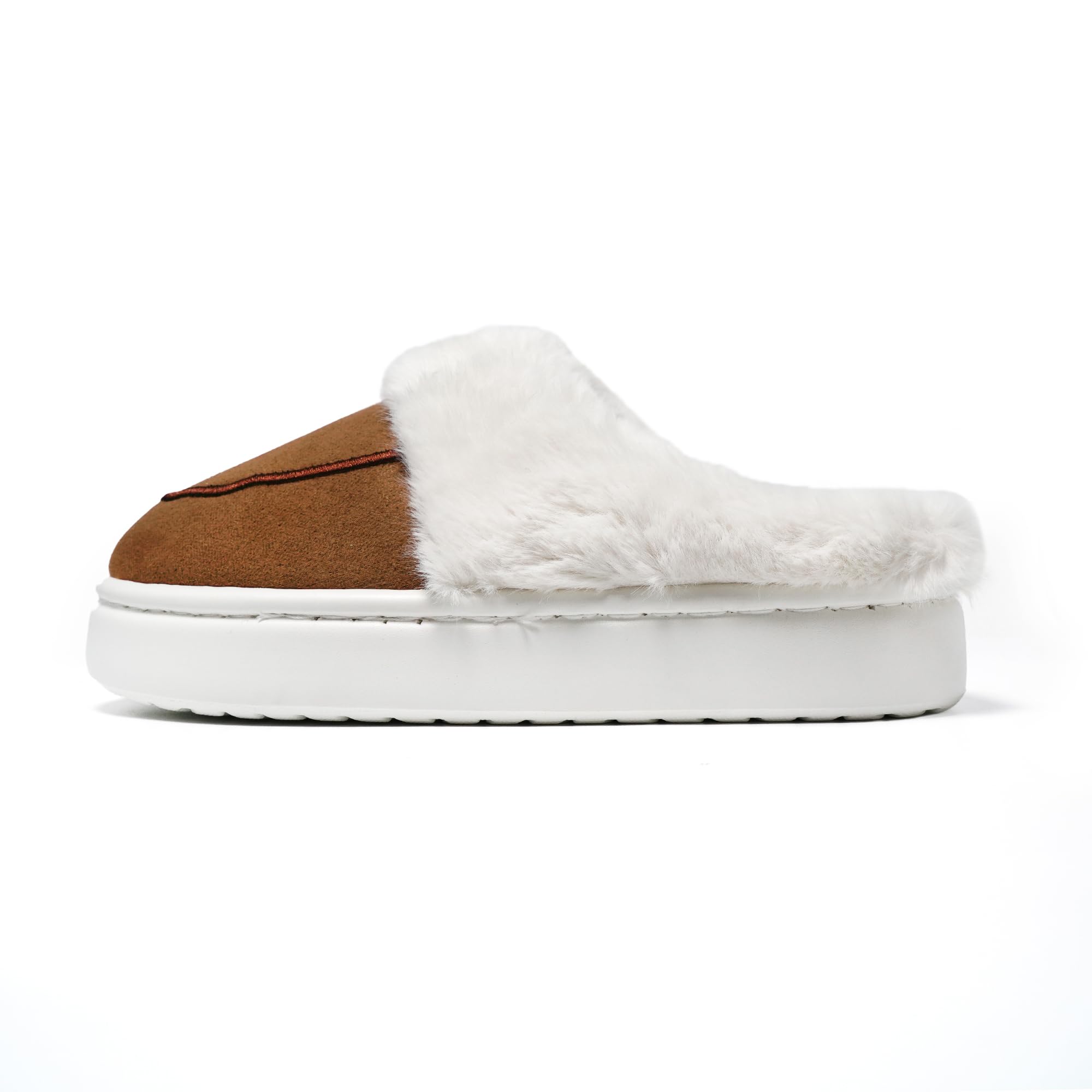 JOMIX Hausschuhe Damen Winter Plateau Pantoletten Pantoffeln Plüsch Latschen Bequeme Kork Fußbett Outdoor Slippers