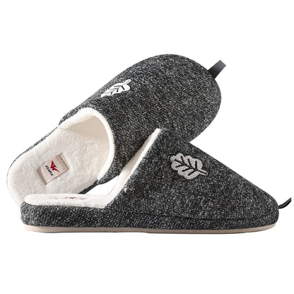 JOMIX Hausschuhe Damen Winter Warm Gefüttert Rutschfest Geschlossene Zehen Leicht Leise Pantoffeln Mit Plüschfutter Gummisohle in Velours Optik Mule Sabot für Zuhause