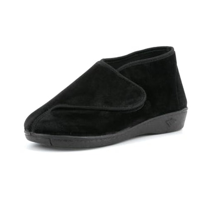 JOMIX Hausschuhe für Damen, Winter, orthopädisch, mit Klettverschluss, warm, verstellbar, für ältere Menschen, geschwollene Füße