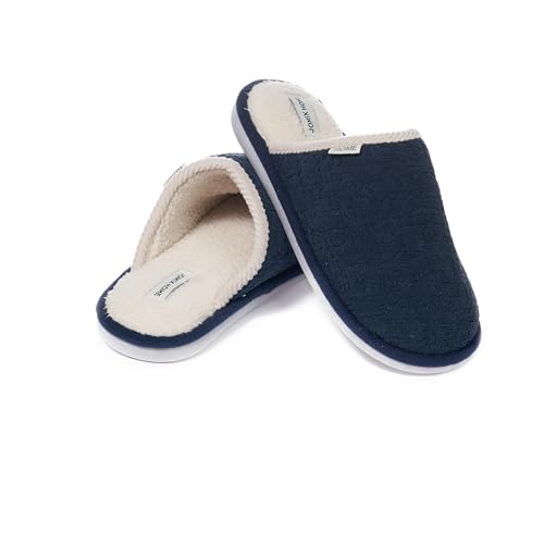 JOMIX Hausschuhe Herren Winter Warme Weiche Hausschuhe Pantoletten Bequeme Plüsch Memory Rutschfeste Slippers