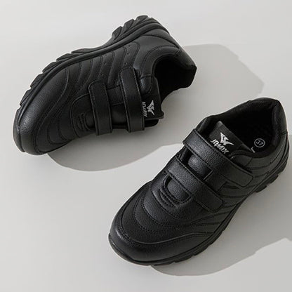 JOMIX Herren Atmungsaktiv Laufschuhe Sportschuhe Sneaker Running Tennis Schuhe Freizeit Herrenschuhe mit Klettverschluss Walkingschuhe Atmungsaktive Trainers Turnschuhe (Schwarz, 40 EU, U210)