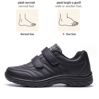 JOMIX Herren Atmungsaktiv Laufschuhe Sportschuhe Sneaker Running Tennis Schuhe Freizeit Herrenschuhe mit Klettverschluss Walkingschuhe Atmungsaktive Trainers Turnschuhe (Schwarz, 40 EU, U210)