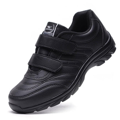 JOMIX Herren Atmungsaktiv Laufschuhe Sportschuhe Sneaker Running Tennis Schuhe Freizeit Herrenschuhe mit Klettverschluss Walkingschuhe Atmungsaktive Trainers Turnschuhe (Schwarz, 40 EU, U210)