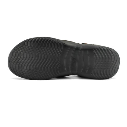 JOMIX Herren Sandalen mit Klettverschluss Leder Freizeitschuhe Anti - Rutsche Riemenschuhe Sport Trekkingsandalen Strandschuhe Reisen Trekking Wander Outdoorsandalen