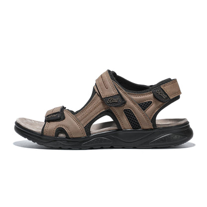 JOMIX Herren Sandalen mit Klettverschluss Sommerschuhe Pantoffeln Flach Trekkingsandalen Pantoletten Rutschfest Schlappen