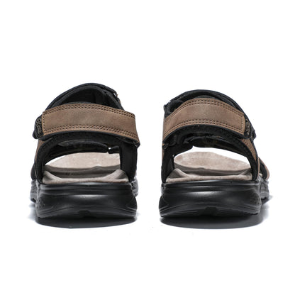 JOMIX Herren Sandalen mit Klettverschluss Sommerschuhe Pantoffeln Flach Trekkingsandalen Pantoletten Rutschfest Schlappen