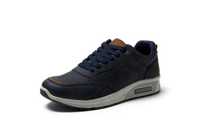 JOMIX Herren Sneakers Sportschuhe mit Luftpolster Leder Freizeitschuhe Leichte Laufschuhe Joggingschuhe Straßenlaufschuhe Gym Fitness
