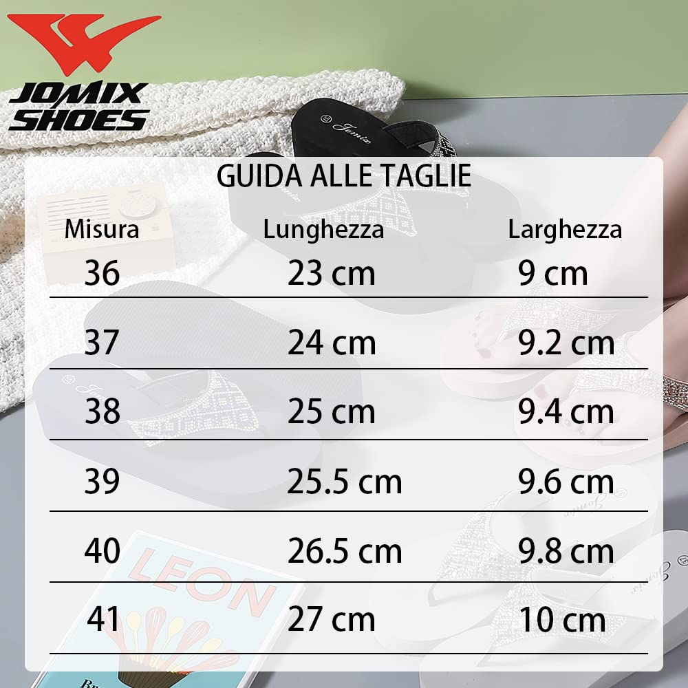 JOMIX Infradito Donna Eleganti Ciabatte Zeppa Casa Mare Piscina