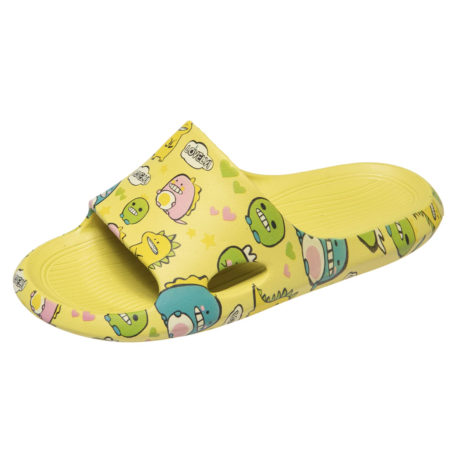 JOMIX Kinder Schlappen Jungen und Mädchen Sommer Bunte Dinosaurier Sandalen Weiche Badelatschen Badeschlappen Schwimmbad Meer Strand