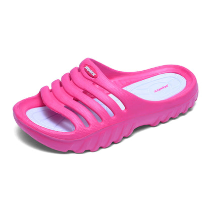 JOMIX Kinder Schlappen Jungen und Mädchen Sommer Bunte Dinosaurier Sandalen Weiche Badelatschen Badeschlappen Schwimmbad Meer Strand