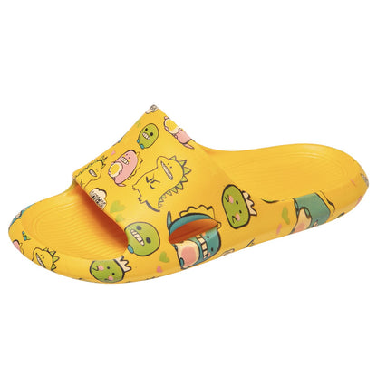 JOMIX Kinder Schlappen Jungen und Mädchen Sommer Bunte Dinosaurier Sandalen Weiche Badelatschen Badeschlappen Schwimmbad Meer Strand