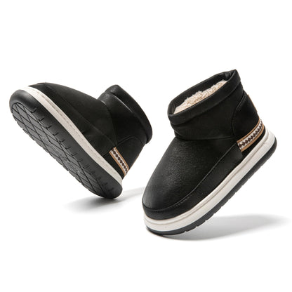 JOMIX Mini - Stiefel für Frauen,Damen Stiefeletten Plateau Boots, Damen Schneestiefel Winterstiefel Snow Boots, Warme mit Fell gefütterte Winterstiefel