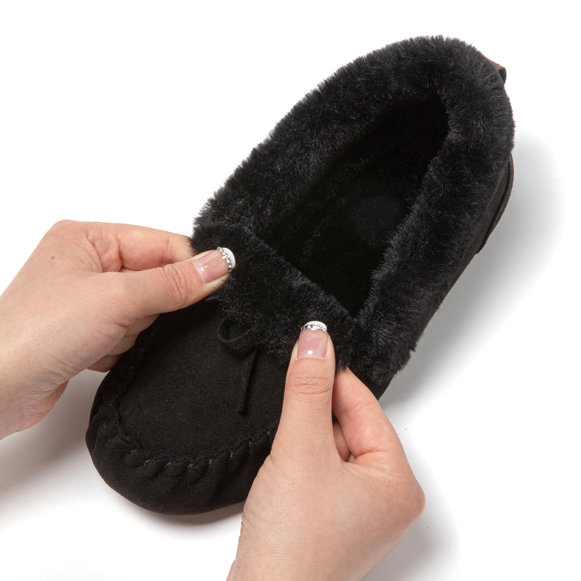 JOMIX Mocassini Invernali Eleganti e Comodi per Donna con Pelliccia Sintetica per Mantenere i Piedi Caldi