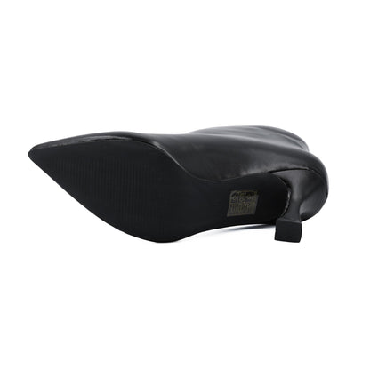 JOMIX Modische Stiefel Damen Warme Hohe Absatz Schuhe Winterstiefel Gefüttert Stiefeletten Rutschfest PU Boots Outdoor Vintage Chukka Boots