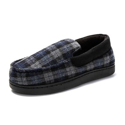 JOMIX Mokassin Hausschuhe Herren Winter Warme Filz Pantoffeln Plüsch Gefütterte Geschlossene Slippers Indoor
