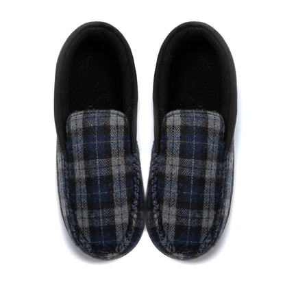 JOMIX Mokassin Hausschuhe Herren Winter Warme Filz Pantoffeln Plüsch Gefütterte Geschlossene Slippers Indoor