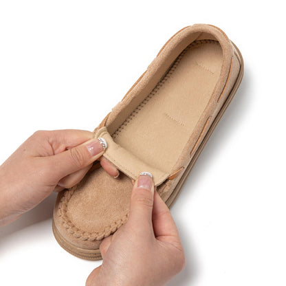 JOMIX Mokassins Damen Hausschuhe Winter Pantoletten Gefütterte Geschlossene Pantoffeln Warme Plüsch Slippers Hlabschue mit Fußbett