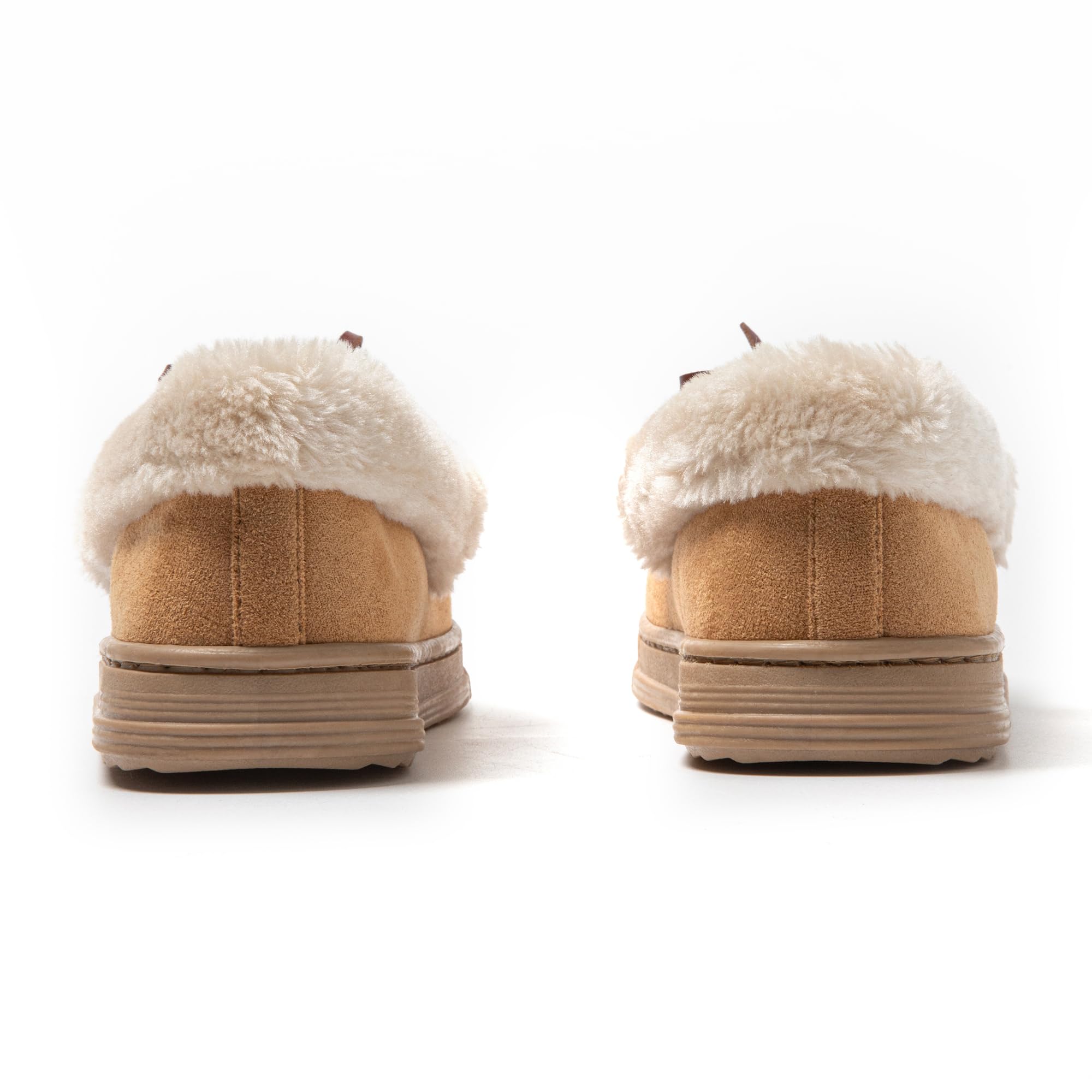 JOMIX Mokassins Damen Klassische Bootsschuhe Flache Loafer Comfort Segelschuhe Damen Slip On Schuhe mit Fliege Plüsch Gefüttert Hausschuhe