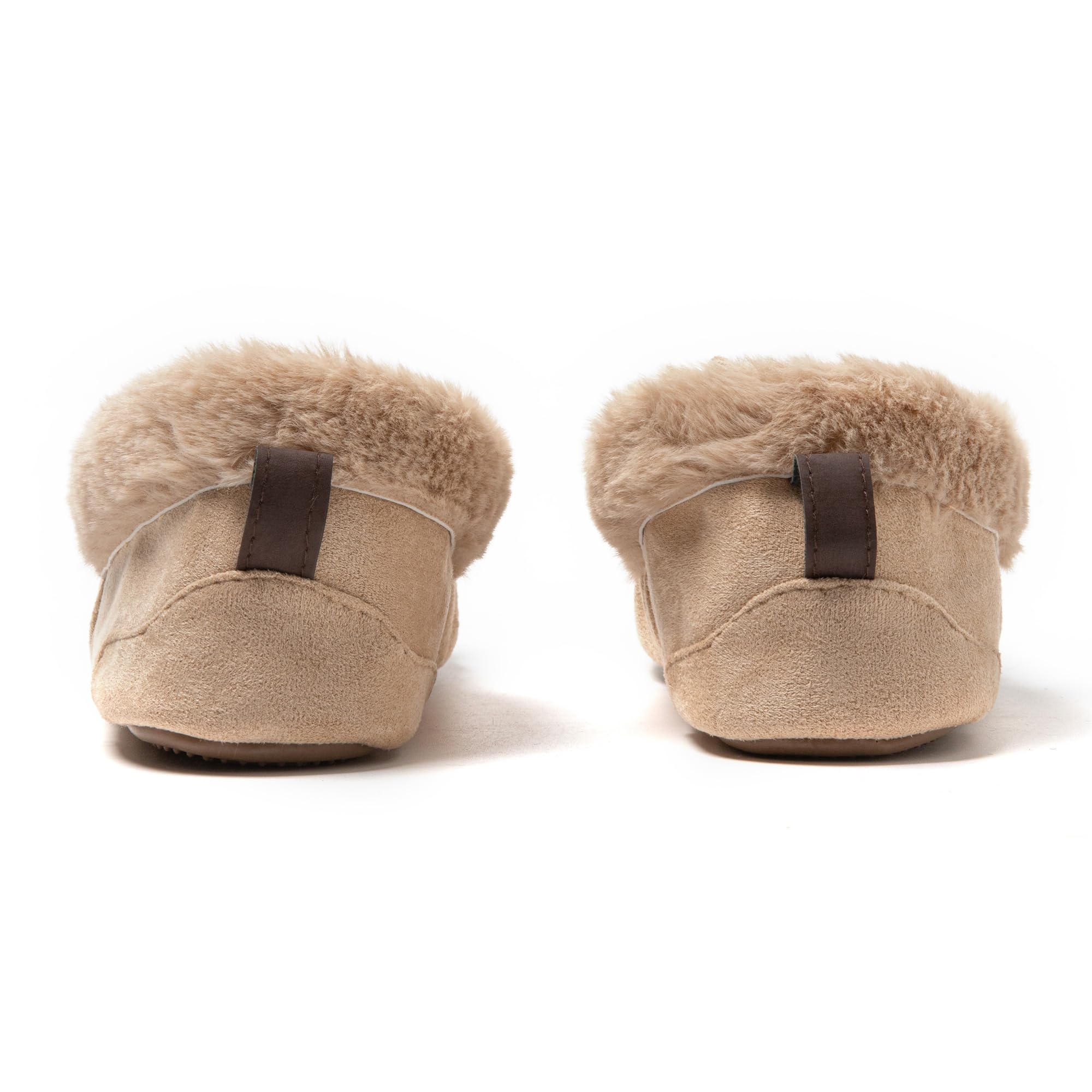 JOMIX Mokassins Hausschuhe Damen Winter Pantoletten Gefütterte Geschlossene Pantoffeln Warme Plüsch Slippers Hlabschue mit Fußbett