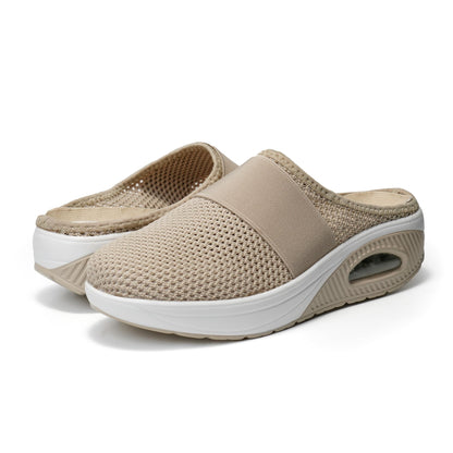 JOMIX Orthopädische Schuhe Damen Gesundheitsschuhe Sandalen Sommer Weiche Keilabsatz Hallux Valgus Schuhe mit Klettverschluss Rutschfeste Hauschuhe