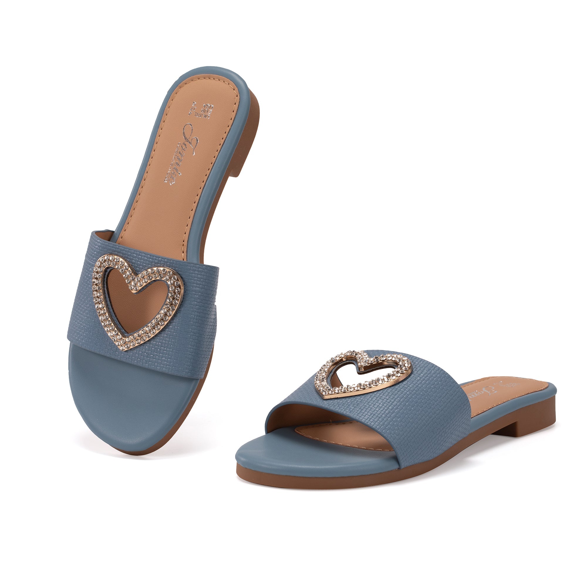 JOMIX Pantofole con tacco alto 2cm, scollatura a cuore, morbido TPR, comodo e di moda WFC250355